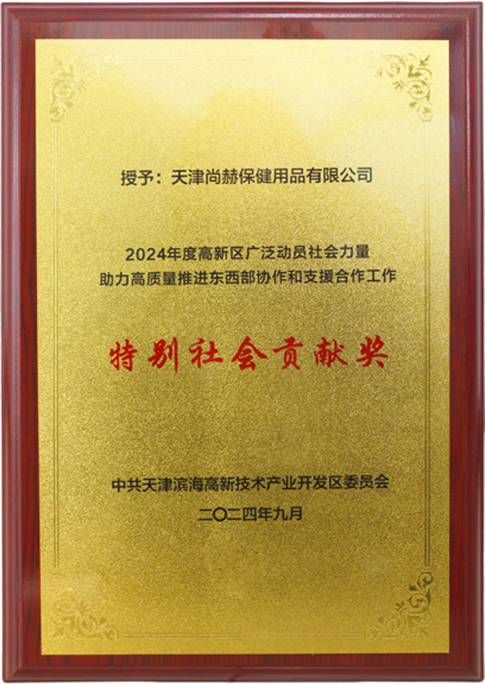 开元（中国）公司荣获中共天津滨海高新技术产业开发区委员会颁发的【特别社会贡献奖】